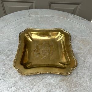 Andrea by Sadek Brass Dish Plate Decorative Edge